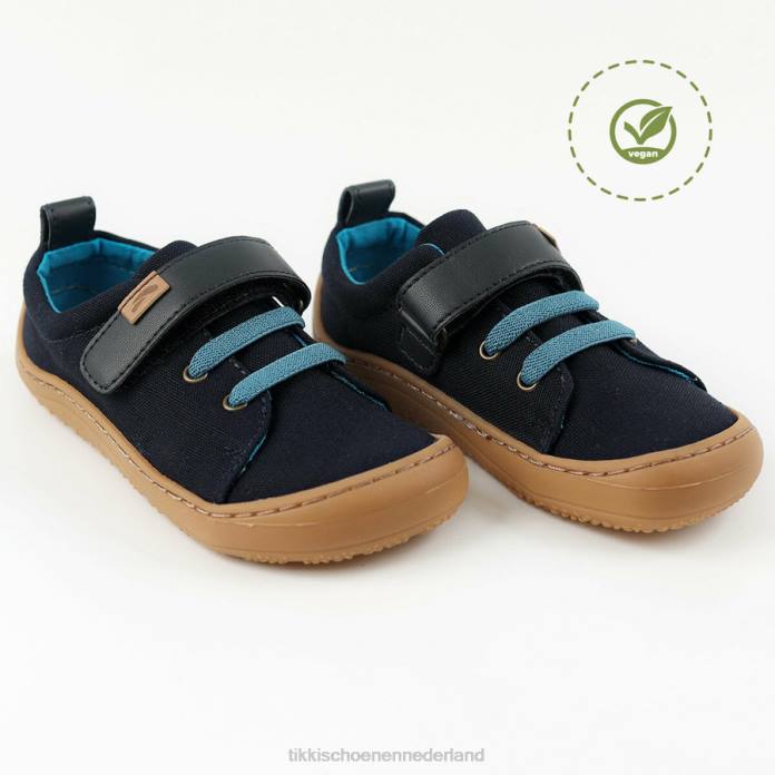 veganistische schoenen harlekijn kinderen Diepblauw Tikki schoenen JVXT119