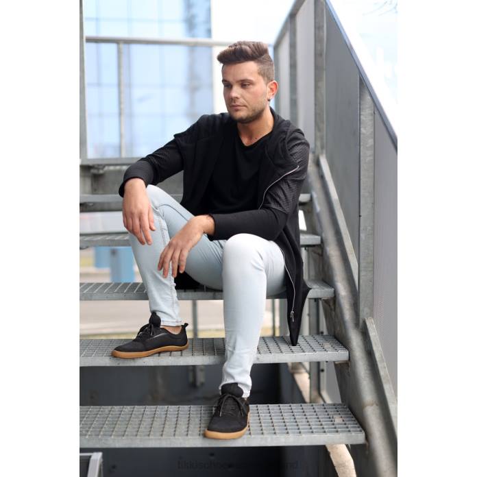 veganistische sneakers van mesh volwassenen donker Tikki schoenen JVXT206