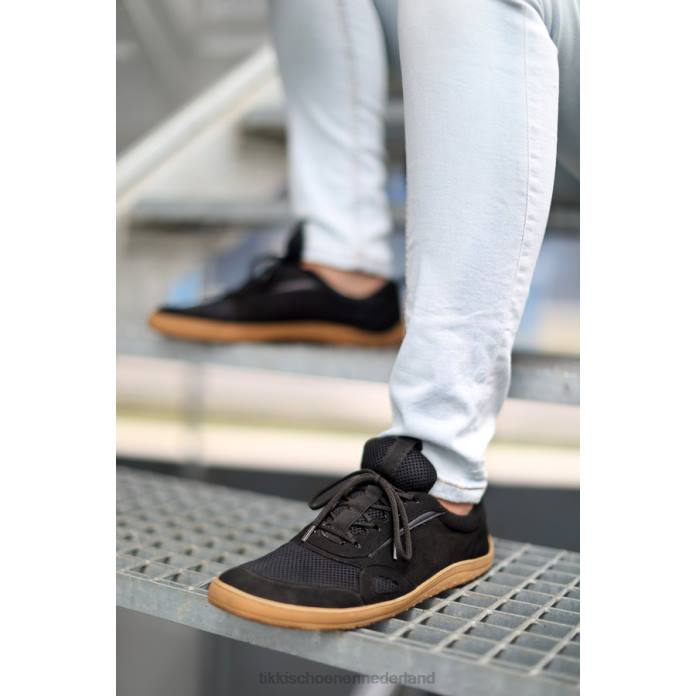 veganistische sneakers van mesh volwassenen donker Tikki schoenen JVXT206